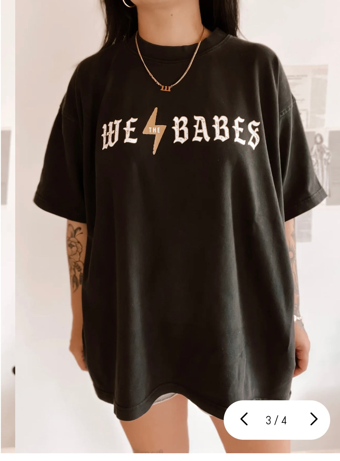 WTB Bolt Oversized Girlfriend Tee - Vintage Black
