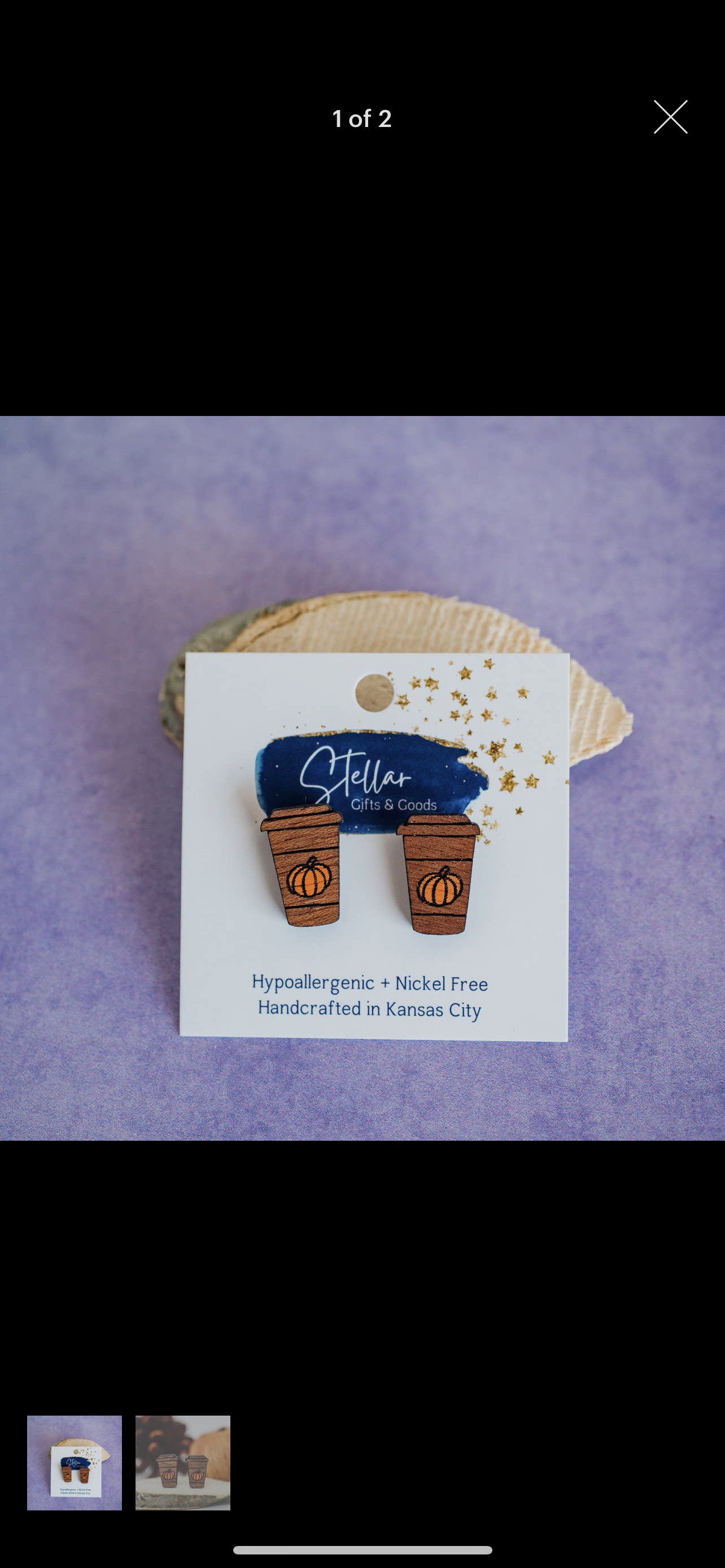 Pumpkin Spice Latte Studs