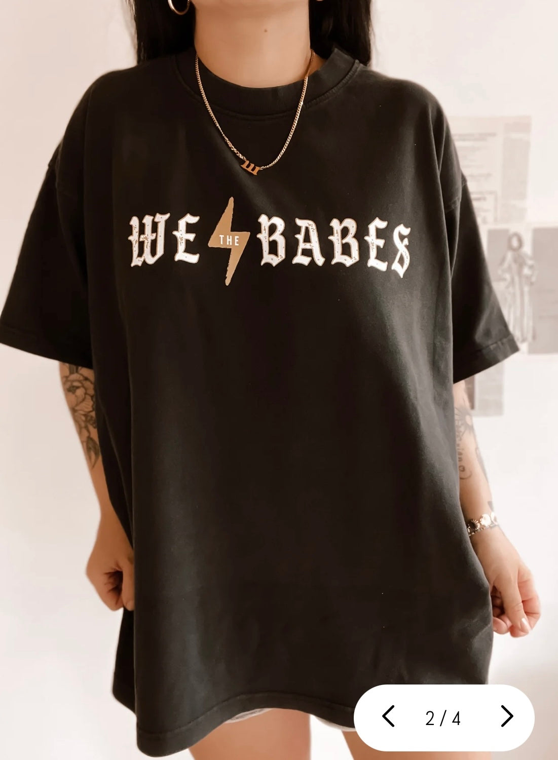 WTB Bolt Oversized Girlfriend Tee - Vintage Black