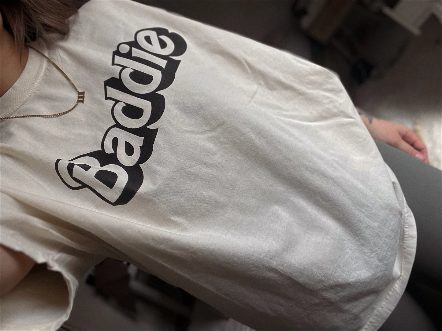 BADDIE | OVERSIZED TEE | IVORY