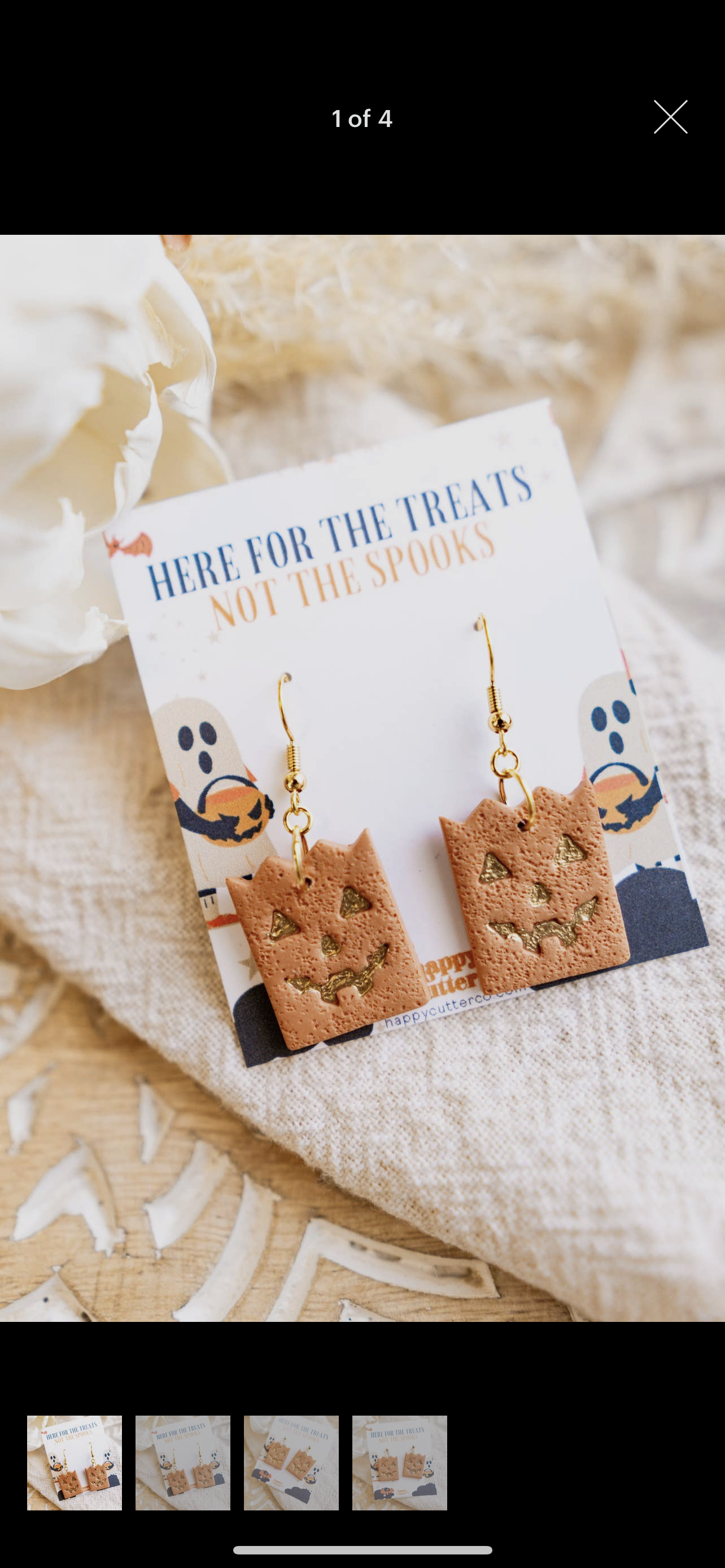 Cute Halloween Pumpkin Treat Earrings