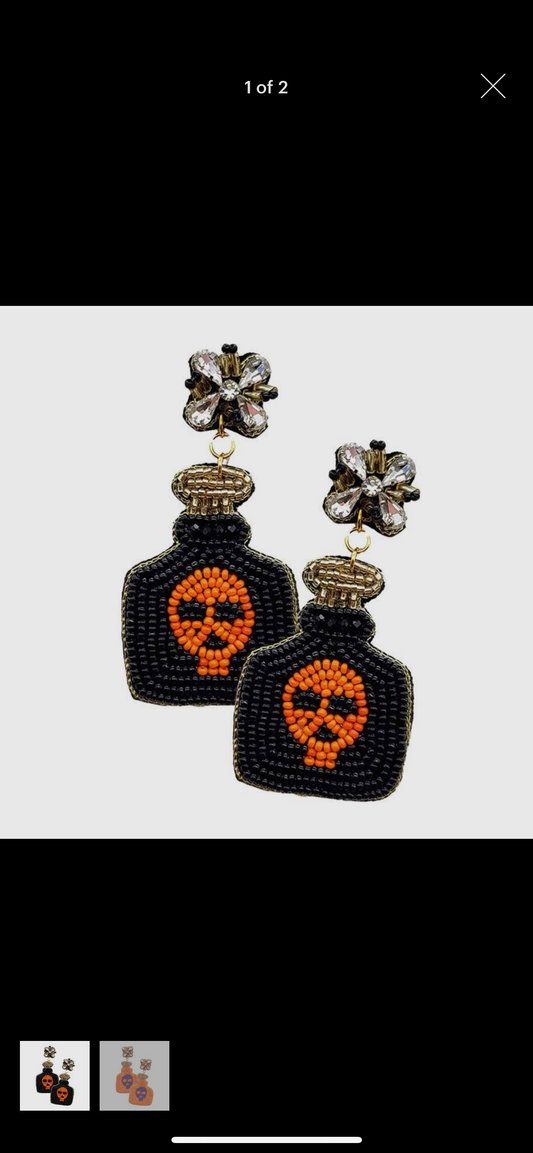 Pumpkin Bottle Earrings