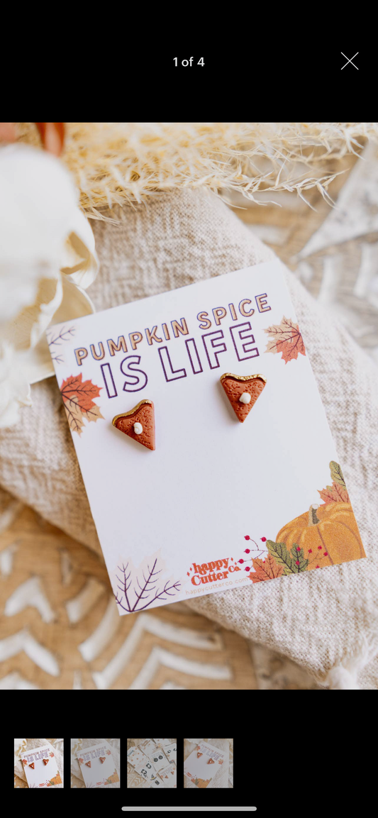 Pumpkin Pie Clay Earrings