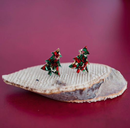 Holiday Cheer Christmas Tree Studs