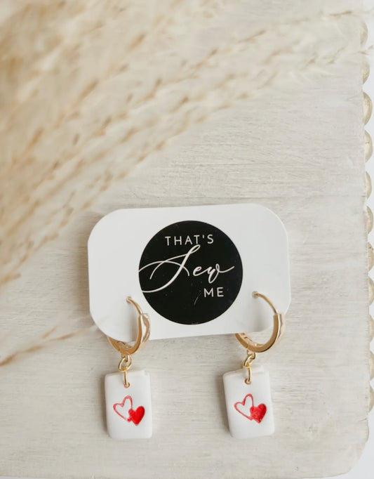 Love Letter Huggie Earrings