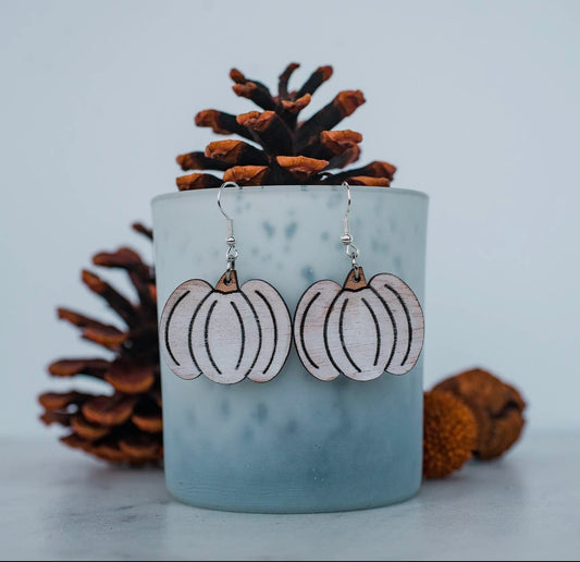 White Pumpkin Earrings